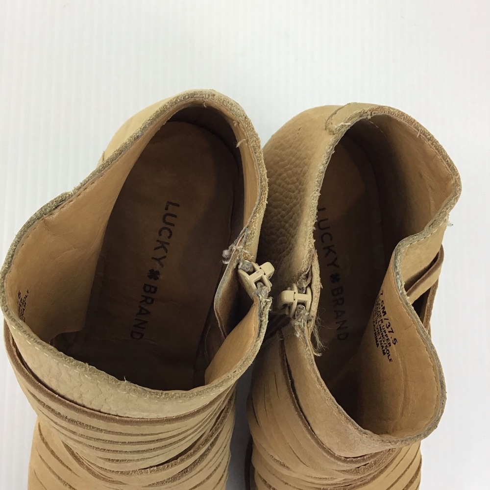 LUCKY BRAND Suede Brown Ankle Boots - Picture 6 of 9